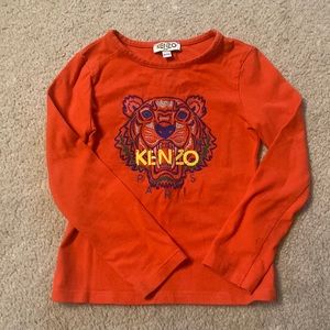 Auth Kenzo Kids 4yo t shirt dark orange - like new